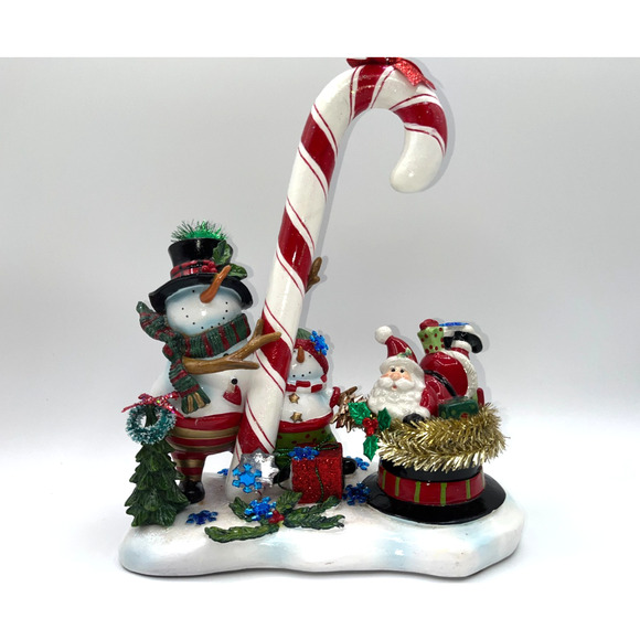 Vintage Snowman Santa Tumbling 